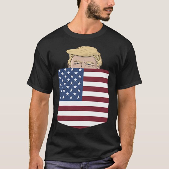 In Your Pocket Usa Election Trump For 2024 4th Of  T-Shirt (Front)