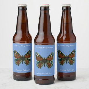 Inachis io - The European Peacock Butterfly Beer Bottle Label