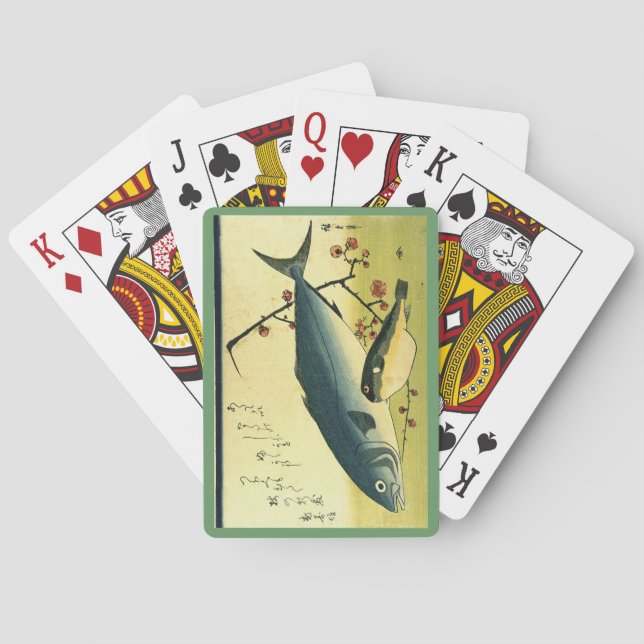 Inada & Fugu - Hiroshige's Japanese Fish Print Playing Cards (Back)