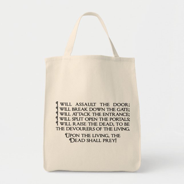 Inanna/Ishtar Entering Underworld Quote Tote Bag (Front)