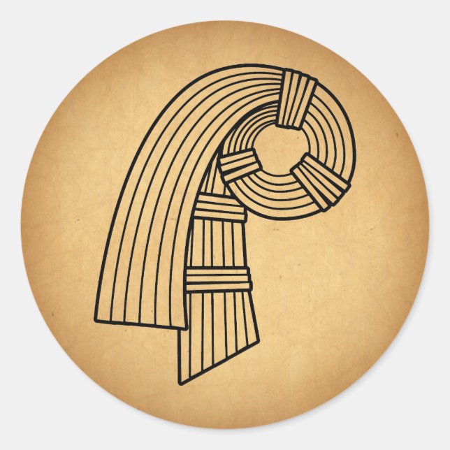 Inanna's Knot Classic Round Sticker (Front)