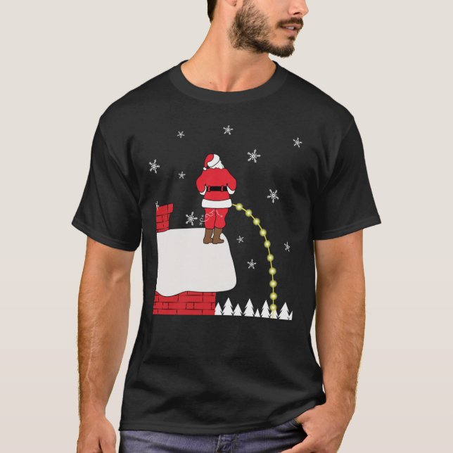 Inappropriate Christmas Santa pee Classic T-Shirt (Front)