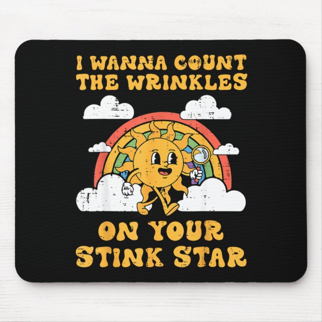 Inappropriate I W Count Wrinkles Funny Humor Men W Mouse Pad (Front)