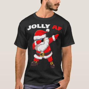 Inappropriate Santa Claus Jolly AF Christmas T-Shirt