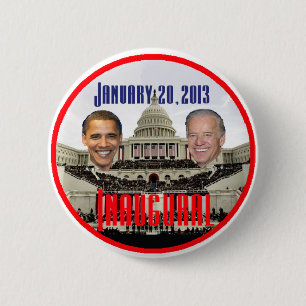 Inaugural 2013 6 cm round badge