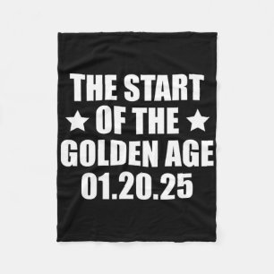 Inauguration 2025 President Trump Golden Age Fleece Blanket
