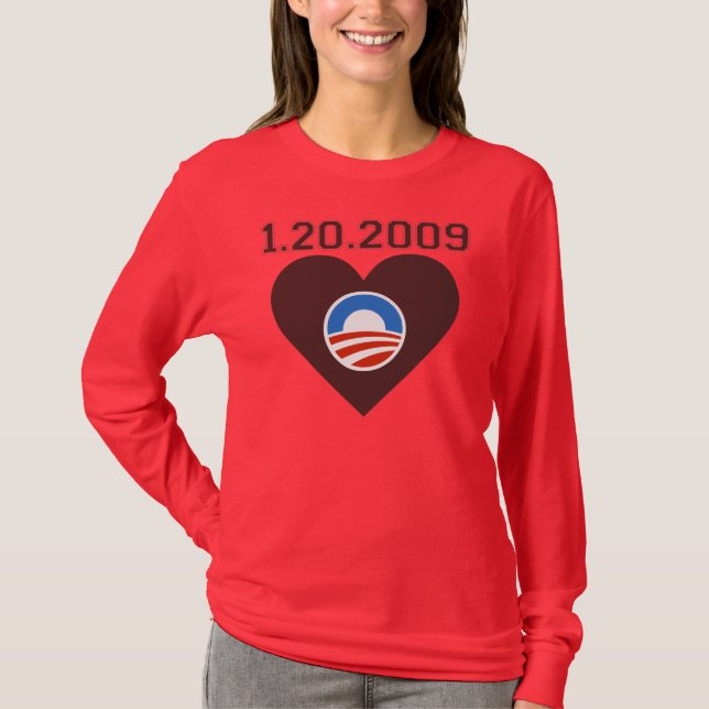 Inauguration Countdown Tee, Red. T-Shirt (Front)
