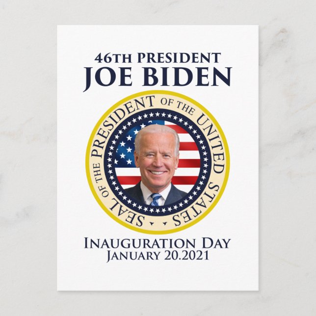 Inauguration day 2021 president Biden Postcard (Front)
