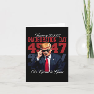 Inauguration Day 2025 President Donald Trump Memor Card