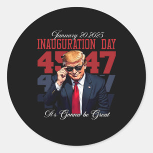Inauguration Day 2025 President Donald Trump Memor Classic Round Sticker