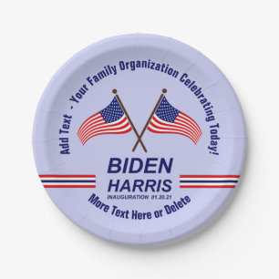 Inauguration Day Party Add Your Name Text Small 7" Paper Plate