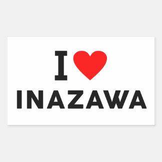 Inazawa Japan love city heart like travel Rectangular Sticker