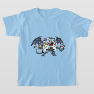 Inbox Monster Email Overload Funny Graphic T-Shirt