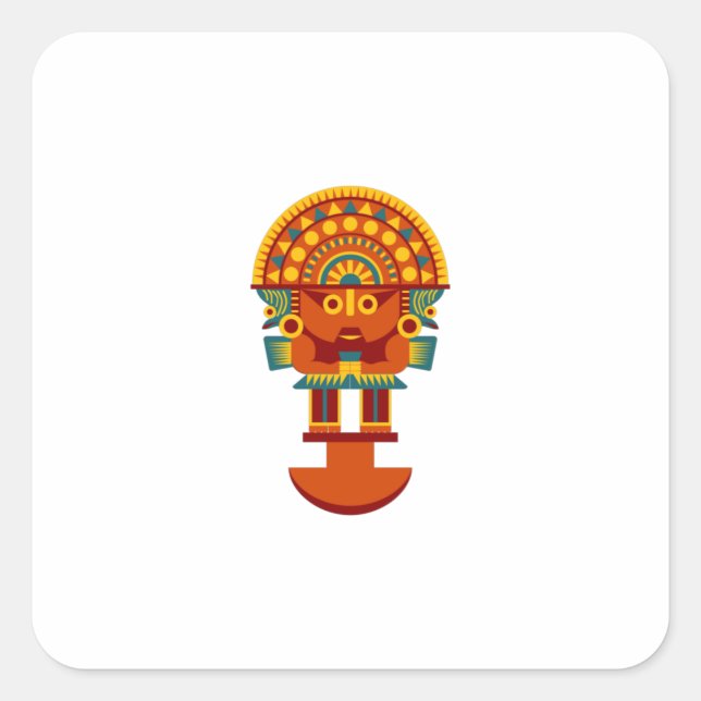 Inca Art Square Sticker (Front)
