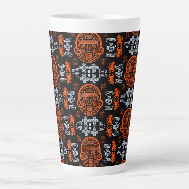 inca Aztec Home Decor Latte Mug (Front)