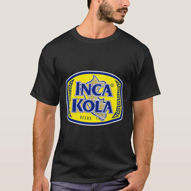 Inca Kola T Shirt Peru Golden Kola Bubblegum Cream (Front)