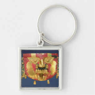 Inca mask key ring