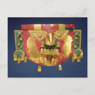 Inca mask postcard