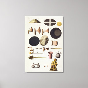 Inca tools and artefacts, Peru, from 'Le Costume A Canvas Print