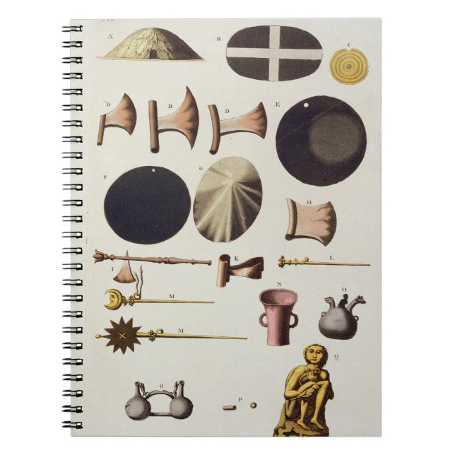 Inca tools and artefacts, Peru, from 'Le Costume A Spiral Notebook (Front)