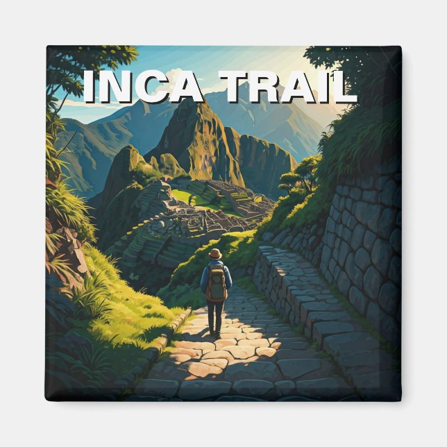 Inca Trail Peru Machu Picchu Hike Magnet (Front)