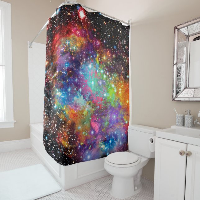 Incandescence Star Field Shower Curtain (In Situ)