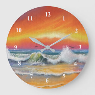 Incandescence - Watercolor Art - Large Clock