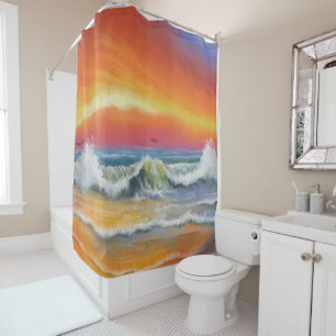 Incandescence - Watercolor Art Shower Curtain