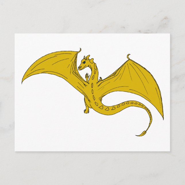 Incandescent Dragon Creations  postcard - Gold (Front)