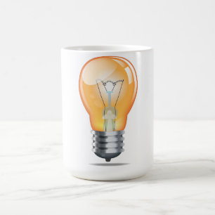 Incandescent light bulb coffee mug