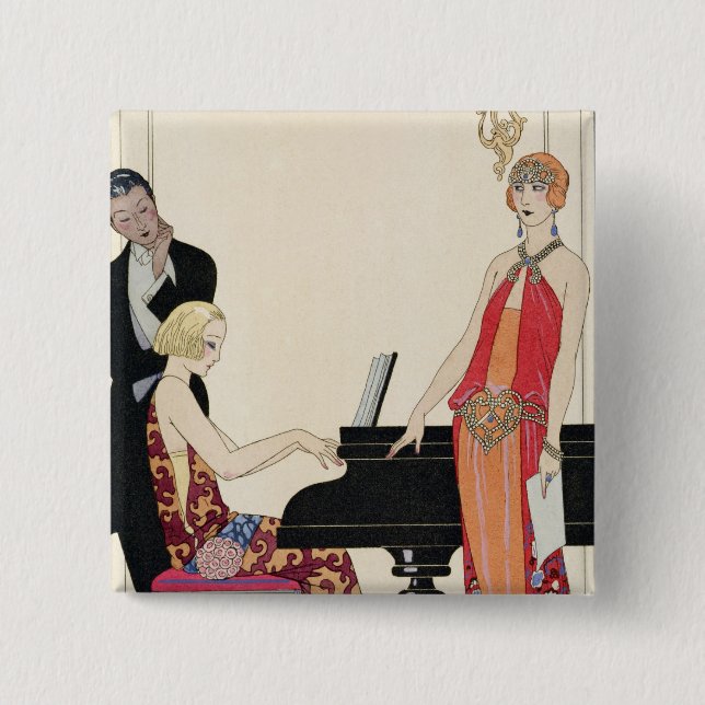 Incantation, illustration for 'Gazette du Bon 15 Cm Square Badge (Front)