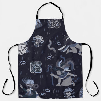 Incas pattern seamless design graphic apron