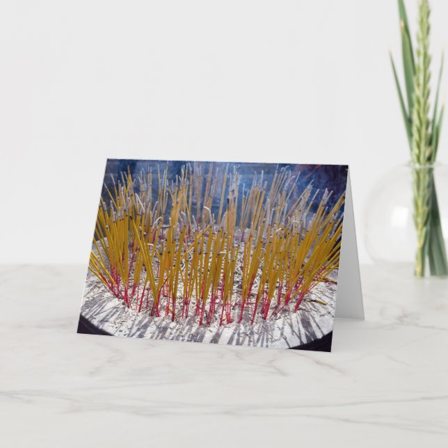 Incense in a temple - Zhongdian, Yunnan, China Card (Front)