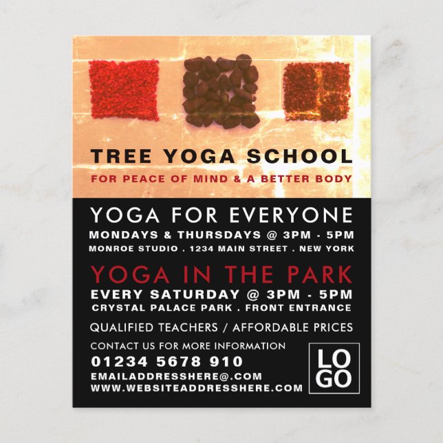 Incense Squares, Yoga Class Advertising Flyer (Front)