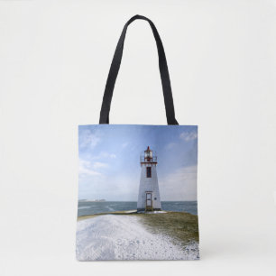 Inch Arran Lighthouse New Brunswick Tote Bag