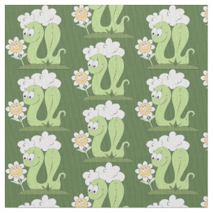 Inch worm pattern pima cotton fabric
