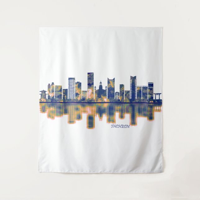 Incheon Skyline Tapestry (Front)