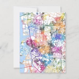 Incheon South Korea City Map Postcard