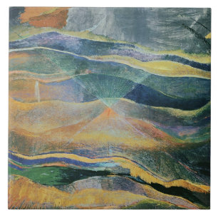 Incidents of Colours and Plains (tempera and penci Tile