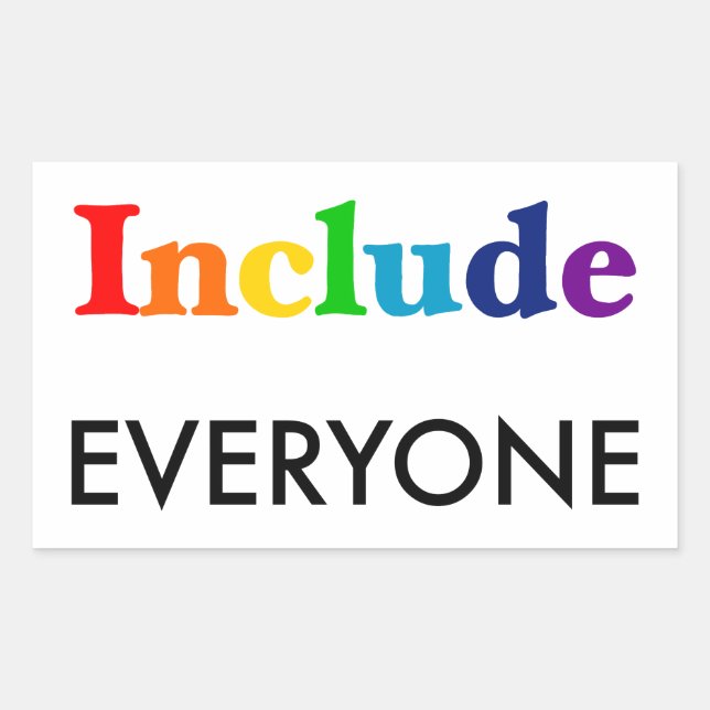 Include Everyone  - Neurodiversity Awareness Rectangular Sticker (Front)