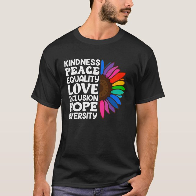 Inclusion Acceptance Kindness Solidarity Awareness T-Shirt (Front)