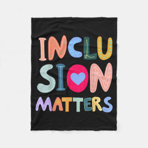 Inclusion Autism Awareness Special Education Fleece Blanket