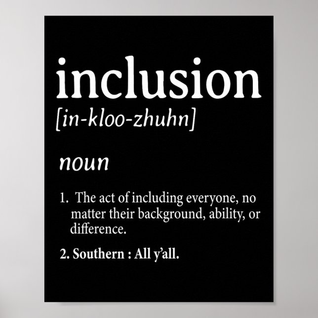 Inclusion Definition  Poster (Front)