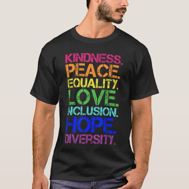 Inclusion Equality Diversity Human Rights 1 T-Shirt (Front)
