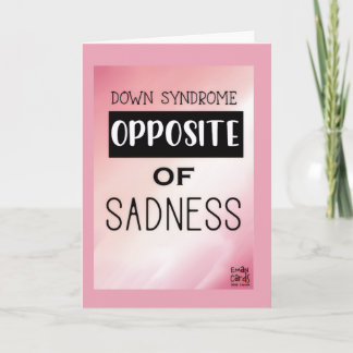 Inclusion for Down Syndrome - Pink Card