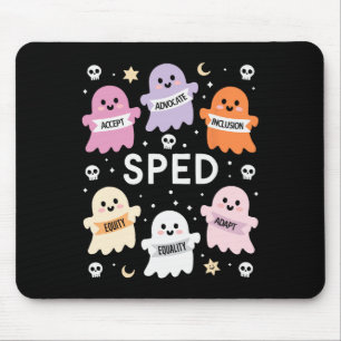 Inclusion Halloween Autism Spooky Inclusivity Tric Mouse Pad