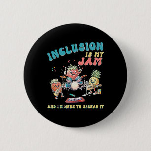 Inclusion Is My Jam Autism Awareness (2) 6 Cm Round Badge