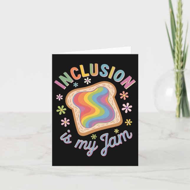 Inclusion Is My Jam Autism Awareness  Card (Front)