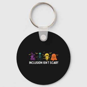 Inclusion Isn't Scary Cute Boo Lovely Ghost Hallow Key Ring
