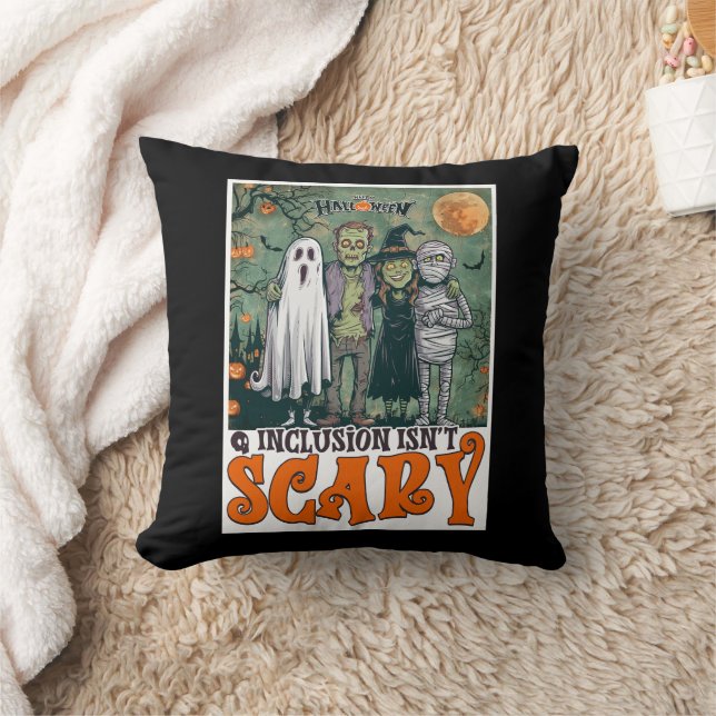 Inclusion Isn't Scary Halloween Horror Characters Cushion (Blanket)